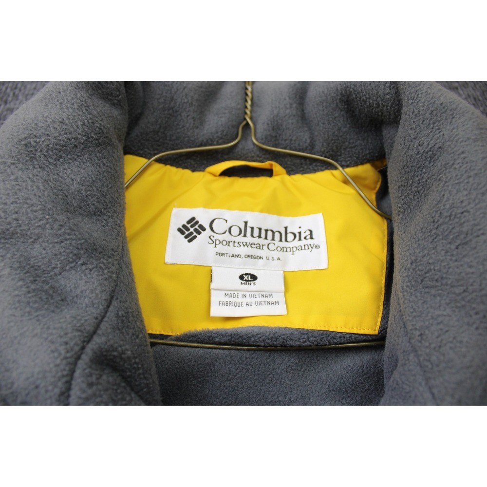 Columbia Sportswear Crossterra Jacket Mens XL Yellow Grey Fleece Lined Outdoor - Picture 3 of 8